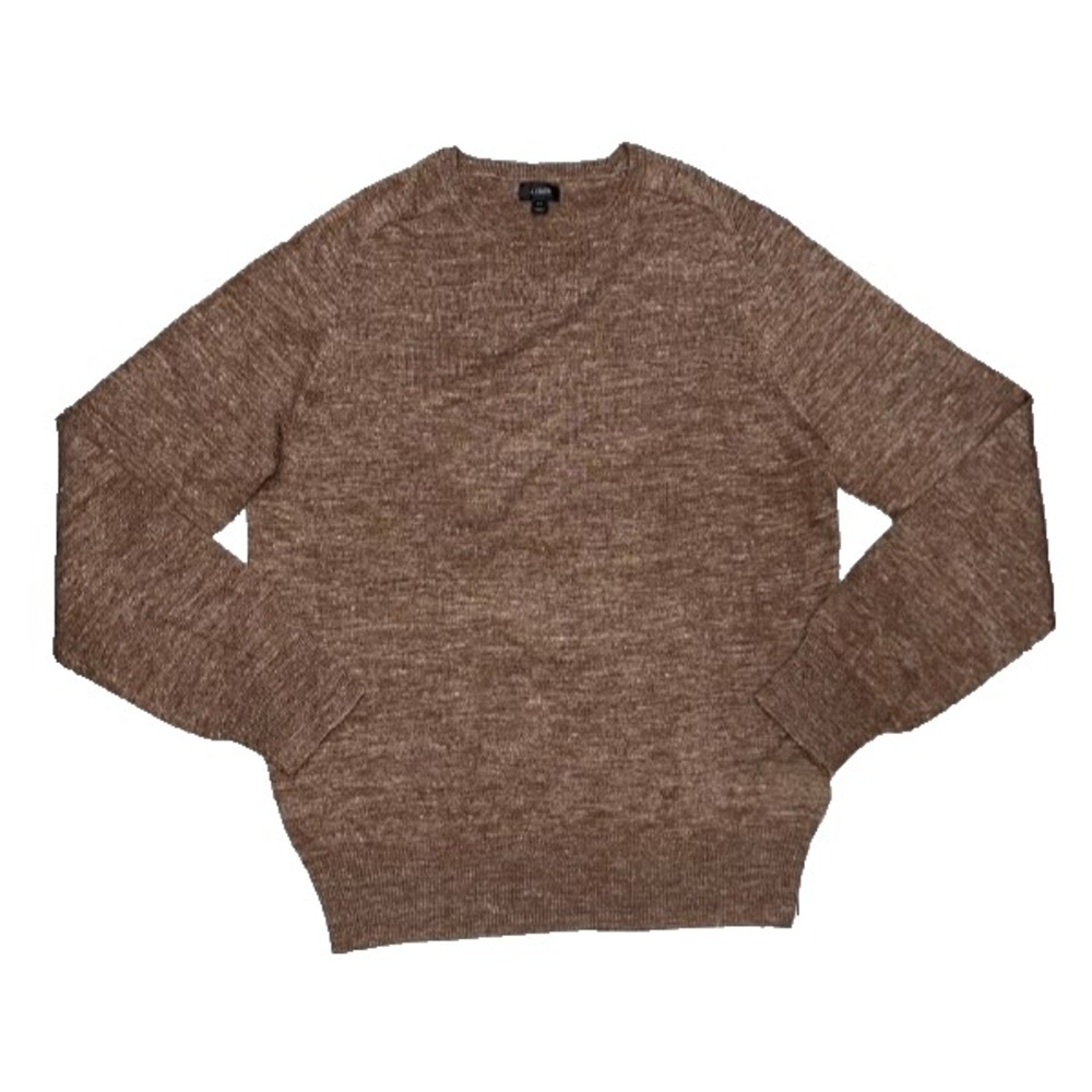 J Crew Crew neck sweater in super soft wool blend Brown Medium A006997